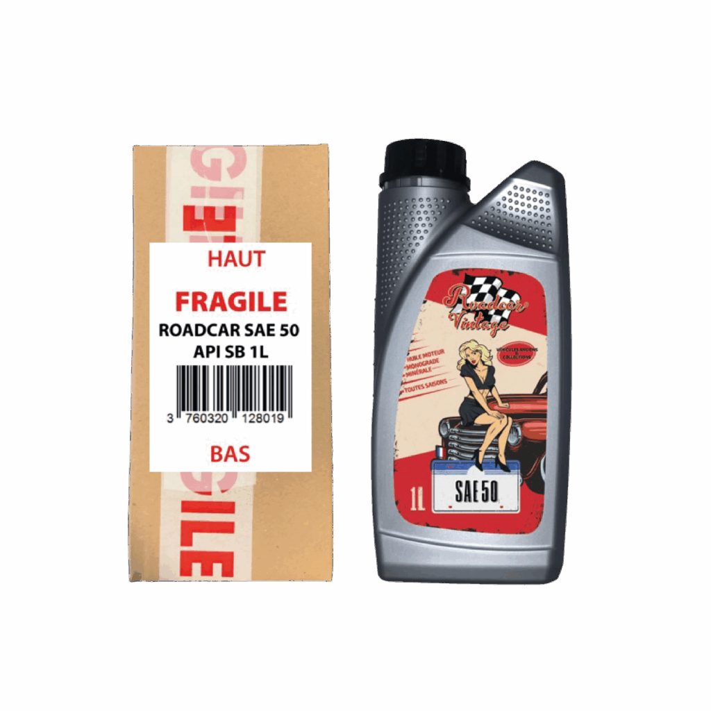 huile moteur sae 50 5l & 1l roadcar vintage